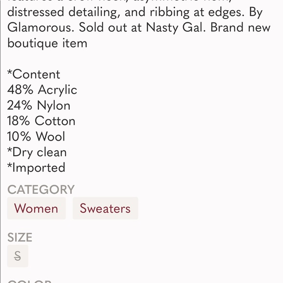 Nasty Gal Give me a String distressed Sweater - Picture 4 of 4